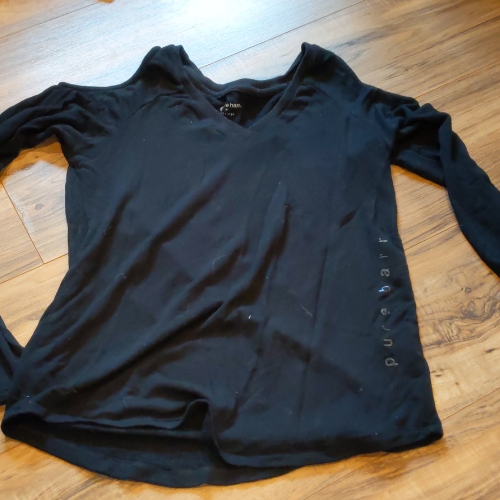 Pure Barre cold shoulder long sleeve